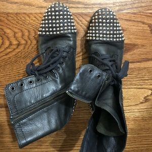 Steve Madden Leather Studded Boots